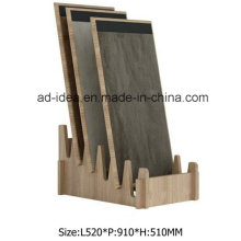 Natural MDF Wooden Display Rack/ Display for Tile Advertising